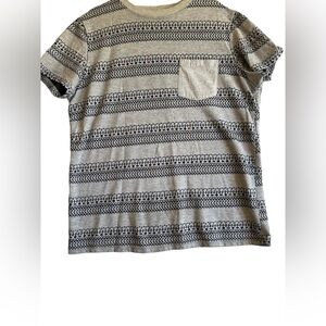 MOSSIMO SHIRT MEN’S GRAY KNIT WOVEN WITH POCKET IN FRONT SZ L